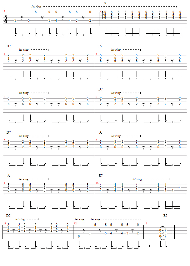 Acoustic 12 Bar Blues Rhythm