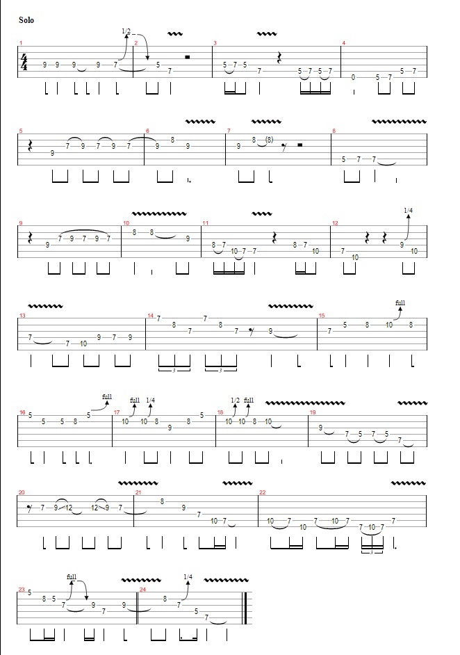 easy blues solo in E