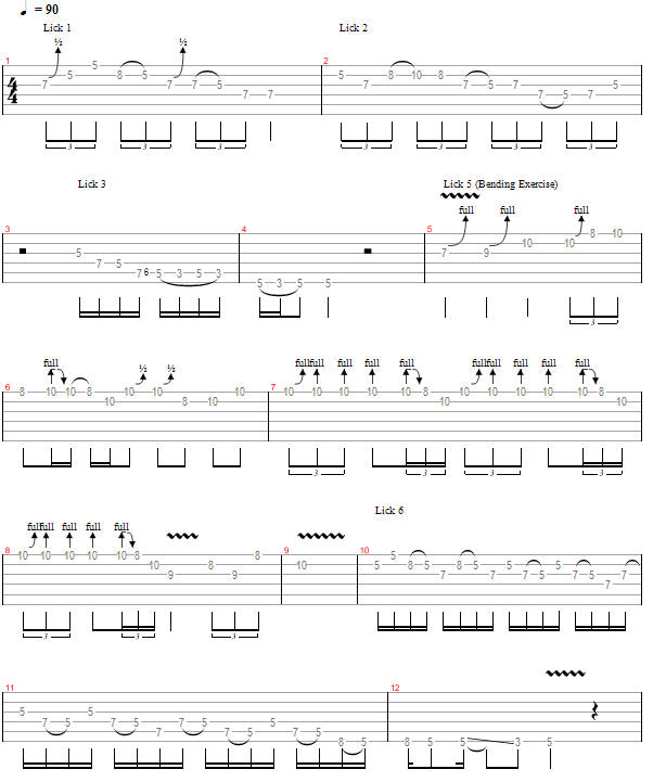 pentatonic licks