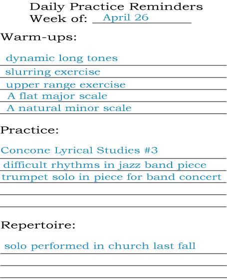 daily practice example