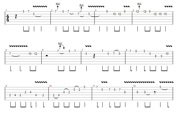 easy major pentatonic solo in a