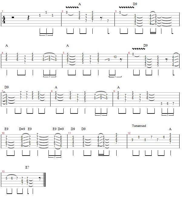 12-Bar Blues with 9th and 7th chords