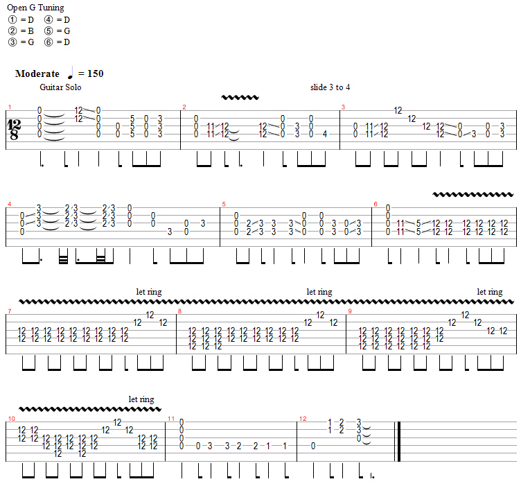 Easy Slide Guitar Solo