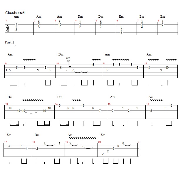 Easy Solo with Chord notes Part 1