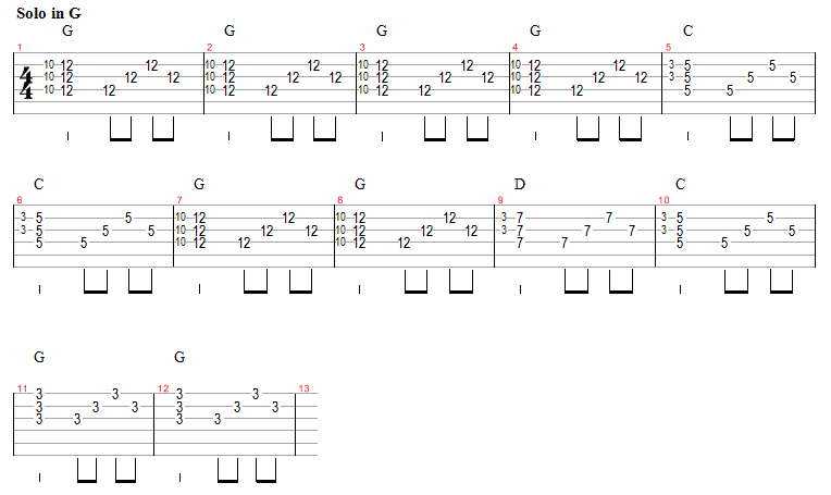 Slide in standard tuning