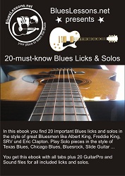 20 must-know Blues Licks & Solos Ebook Cover