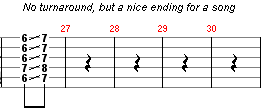 No turnaround, but a nice ending for a song