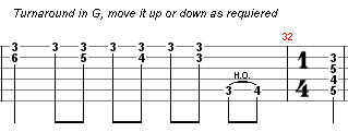 Turndaround in G, move it up or down as required